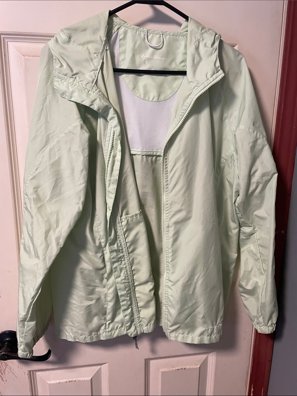 Eddie Bauer Mint Green Hooded Utility Jacket